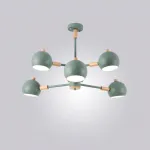 Люстра на штанге SVEN 6 lamps Green от ImperiumLoft