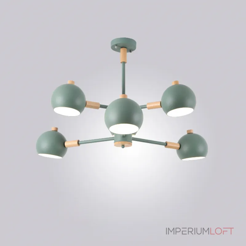 Люстра на штанге SVEN 6 lamps Green от ImperiumLoft Люстра на штанге SVEN 6 lamps Green от ImperiumLoft