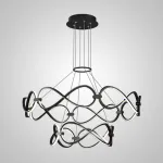 Подвесная люстра FORLI BW D60+80 Black от ImperiumLoft