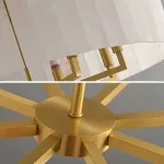 Серия люстр на лучевом каркасе с кольцевым абажуром из мраморных пластин прямоугольной формы Люстра ADINA MARBLE CH P6 от ImperiumLoft