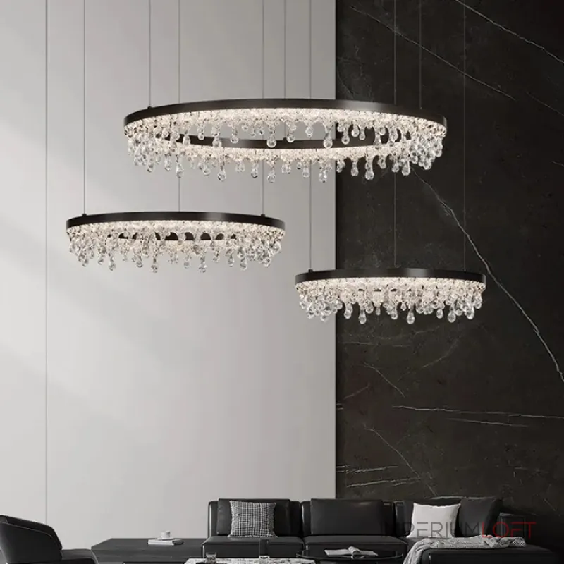 Кольцевые люстры и светильники ANDRUS P3 D50 D60 D80 мультикрепление