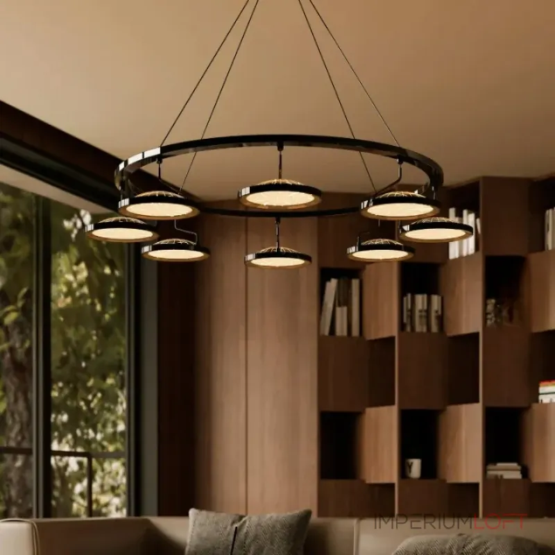 Кольцевые люстры и светильники HOLGE RING P8 Black