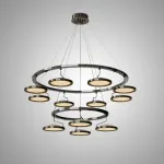 Кольцевые люстры и светильники HOLGE RING P12 Black