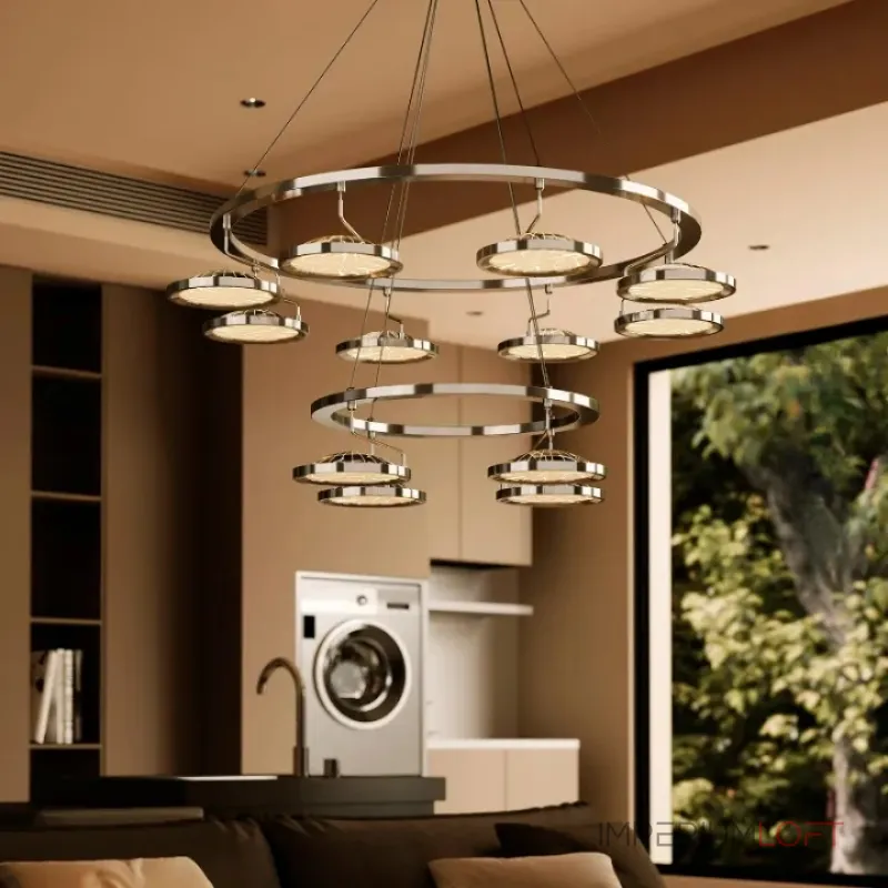 Кольцевые люстры и светильники HOLGE RING P12 Chrome