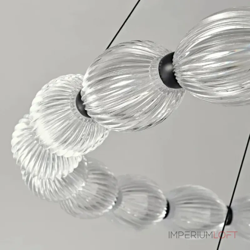 Кольцевые люстры и светильники CARA ELLIPSE RING P1 D68 Black от ImperiumLoft