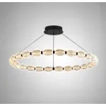 Кольцевые люстры и светильники CARA ELLIPSE RING P1 D68 Black от ImperiumLoft