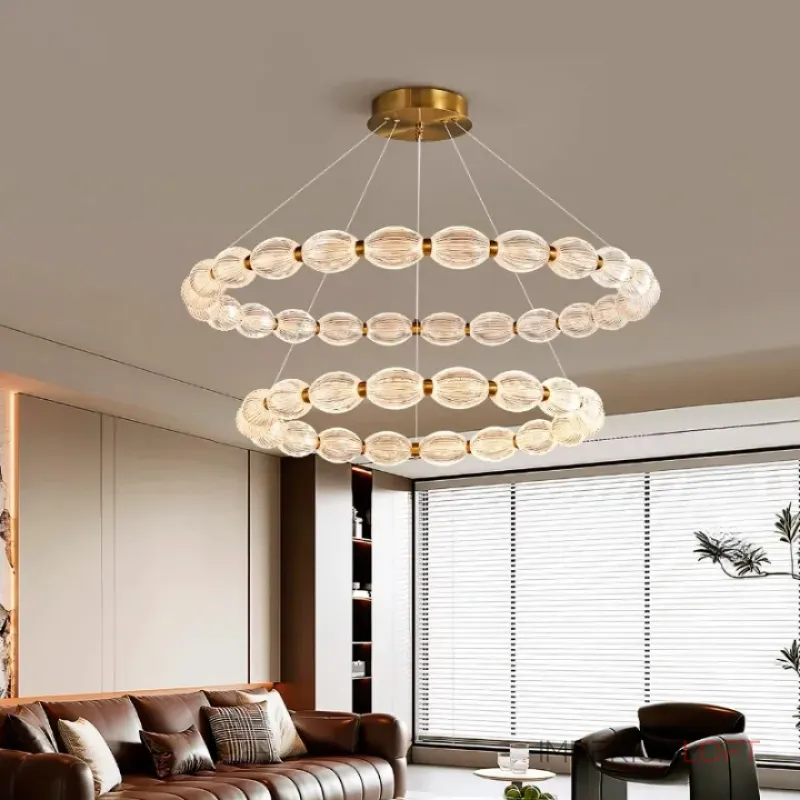 Кольцевые люстры и светильники CARA ELLIPSE RING P2 D68 D88 Gold от ImperiumLoft