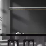 Подвесные светильники с корпусом в форме удлиненной трапеции из массива дерева BOTRAIF L140 Black от ImperiumLoft