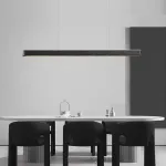 Подвесные светильники с корпусом в форме удлиненной трапеции из массива дерева BOTRAIF L140 Black от ImperiumLoft