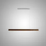 Подвесные светильники с корпусом в форме удлиненной трапеции из массива дерева BOTRAIF L140 Dark от ImperiumLoft