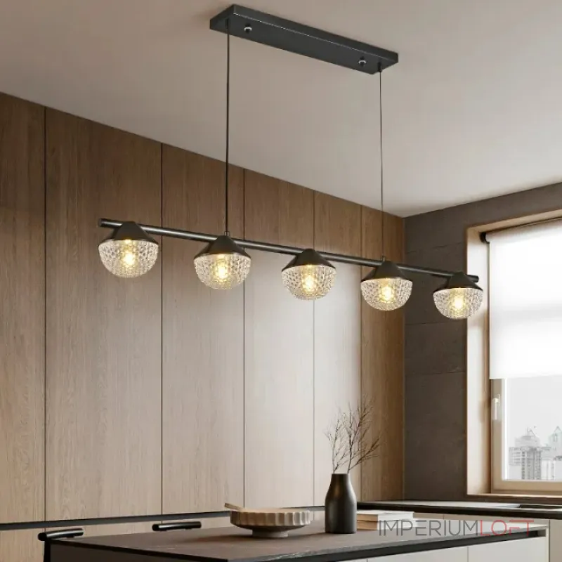 Реечный светильник с рельефными плафонами в форме полусфер на конических креплениях EMBRET LONG от ImperiumLoft