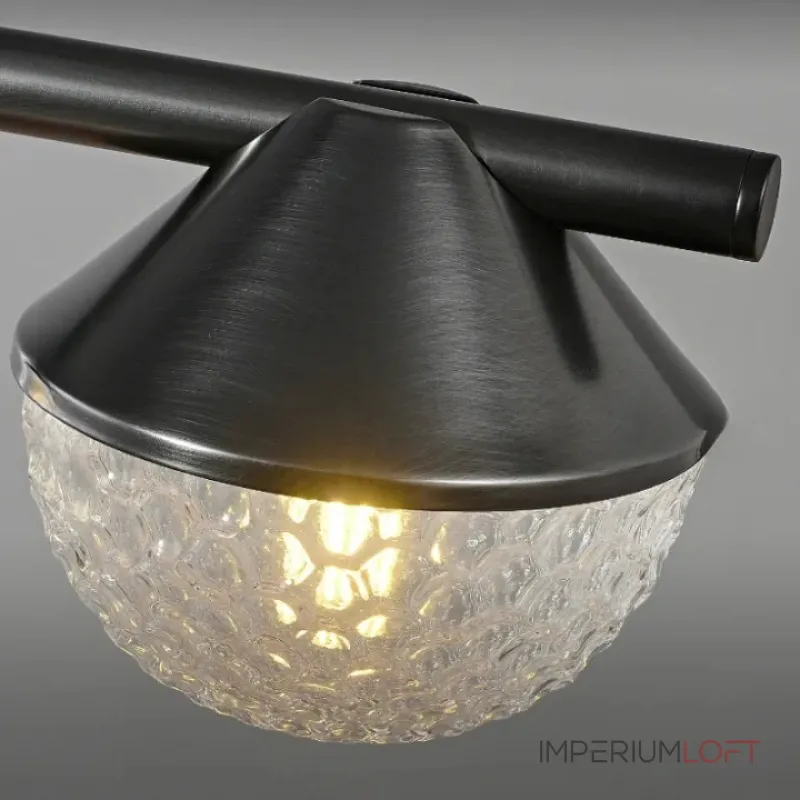 Реечный светильник с рельефными плафонами в форме полусфер на конических креплениях EMBRET LONG от ImperiumLoft