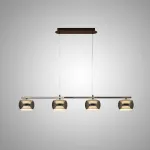 Серия реечных светильников с плафонами в форме тороида из стекла и акриловым элементом внутри ELISER LONG P4 B