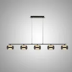 Серия реечных светильников с плафонами в форме тороида из стекла и акриловым элементом внутри ELISER LONG P5 A