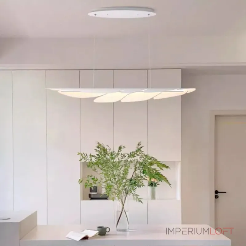 Реечный светодиодный светильник с изогнутым листовидным корпусом из металла SACHA