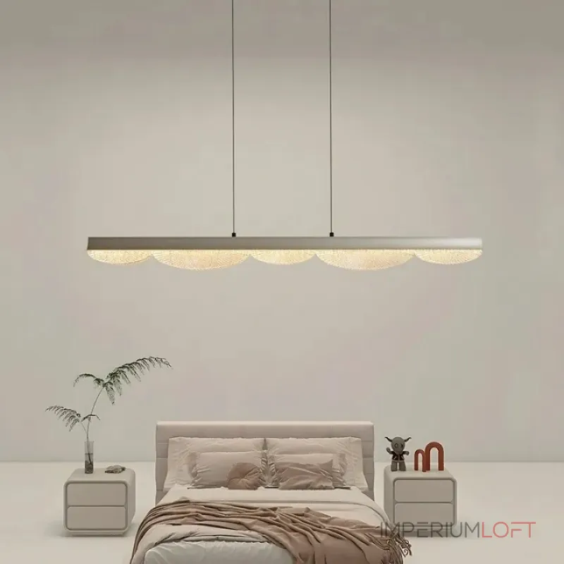 Серия реечных светильников с рельефными волнообразными рассеивателями на металлической планке AJAX A L120 от ImperiumLoft