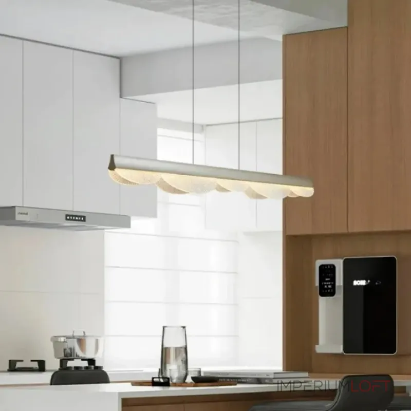 Серия реечных светильников с рельефными волнообразными рассеивателями на металлической планке AJAX A L120 от ImperiumLoft