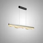 Серия реечных светильников с рельефными волнообразными рассеивателями на металлической планке AJAX A L100 от ImperiumLoft