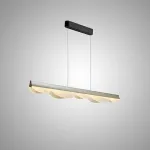 Серия реечных светильников с рельефными волнообразными рассеивателями на металлической планке AJAX A L140 от ImperiumLoft