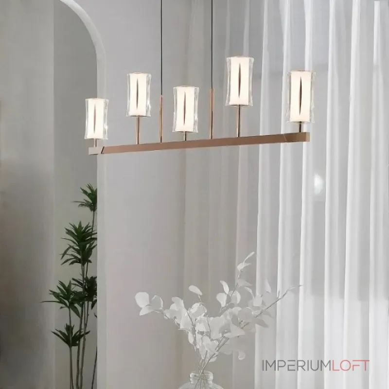 Серия рядных светильников с плафонами вогнутой цилиндрической формы на разноуровневых вертикальных стойках GISSEL A от ImperiumLoft Серия рядных светильников с плафонами вогнутой цилиндрической формы на разноуровневых вертикальных стойках GISSEL A от ImperiumLoft