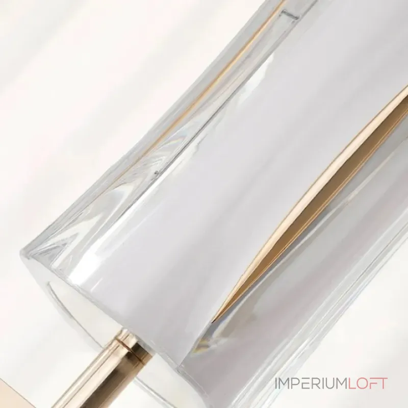 Серия рядных светильников с плафонами вогнутой цилиндрической формы на разноуровневых вертикальных стойках GISSEL C от ImperiumLoft