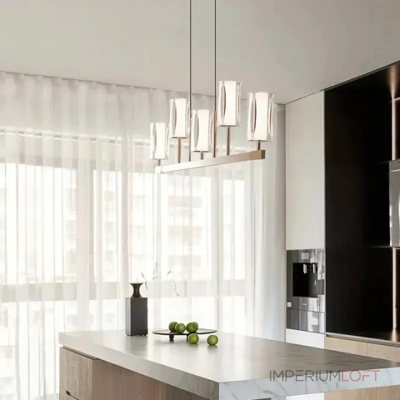 Серия рядных светильников с плафонами вогнутой цилиндрической формы на разноуровневых вертикальных стойках GISSEL A от ImperiumLoft Серия рядных светильников с плафонами вогнутой цилиндрической формы на разноуровневых вертикальных стойках GISSEL A от ImperiumLoft