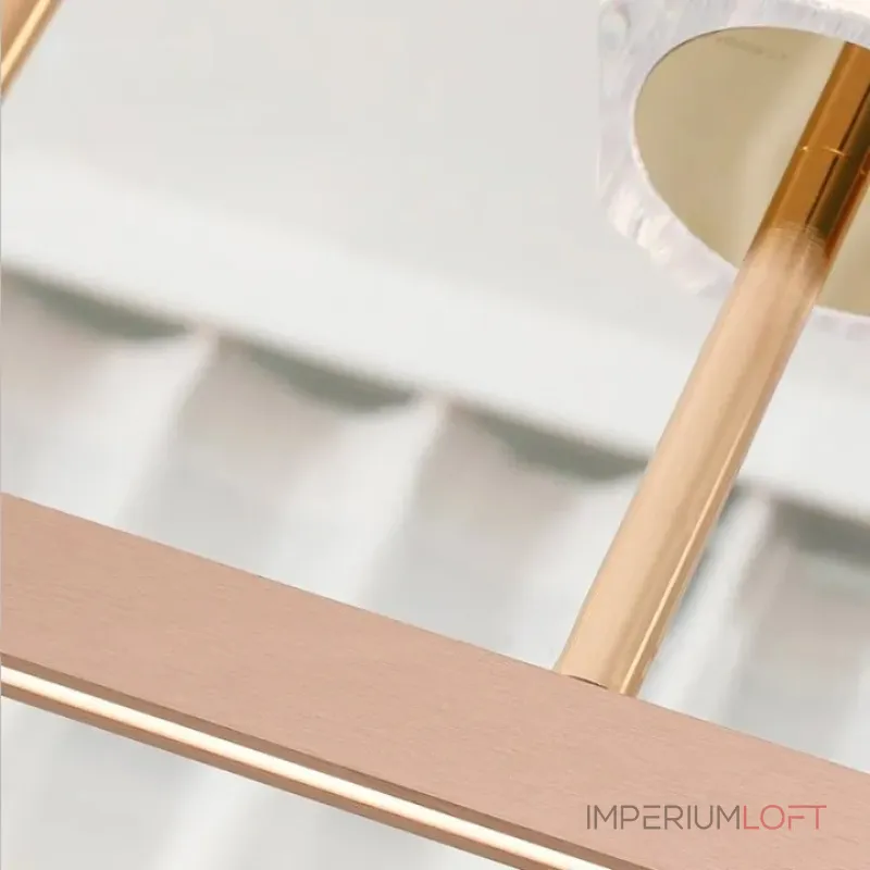 Серия рядных светильников с плафонами вогнутой цилиндрической формы на разноуровневых вертикальных стойках GISSEL C от ImperiumLoft