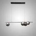 Рядный светильник с ассиметричным расположением плафонов шарообразной формы различного диаметра MAYER ORB LONG P4 от ImperiumLoft
