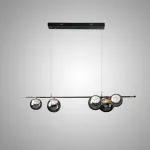 Рядный светильник с ассиметричным расположением плафонов шарообразной формы различного диаметра MAYER ORB LONG P5 от ImperiumLoft