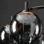 Рядный светильник с ассиметричным расположением плафонов шарообразной формы различного диаметра MAYER ORB LONG P5 от ImperiumLoft