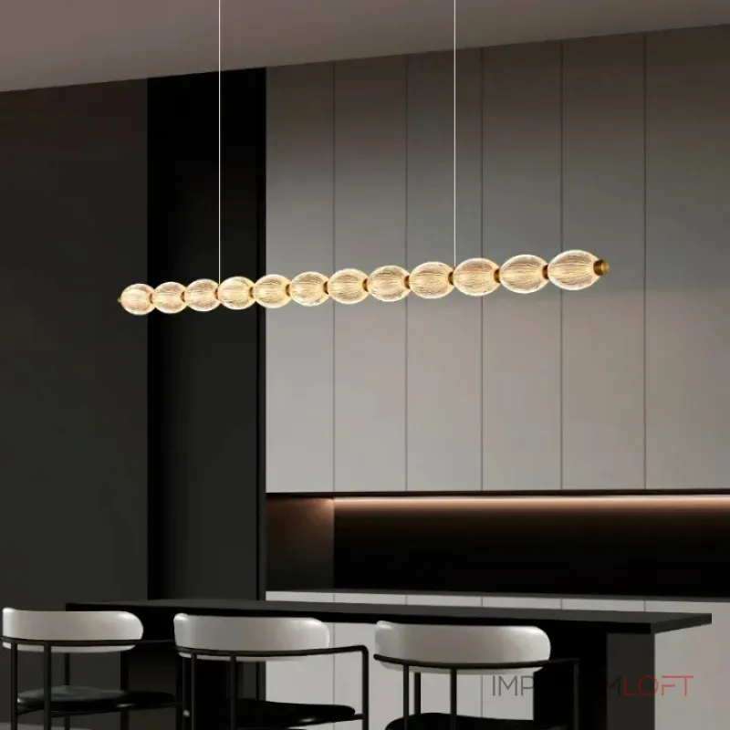 Серия реечных светильников с рельефными плафонами эллиптической формы CARA ELLIPSE LONG L126 Black