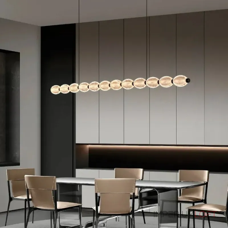 Серия реечных светильников с рельефными плафонами эллиптической формы CARA ELLIPSE LONG L126 Black