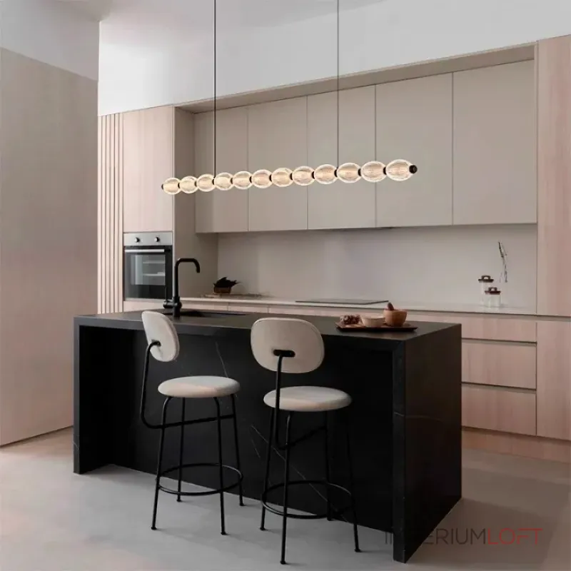 Серия реечных светильников с рельефными плафонами эллиптической формы CARA ELLIPSE LONG L126 Black