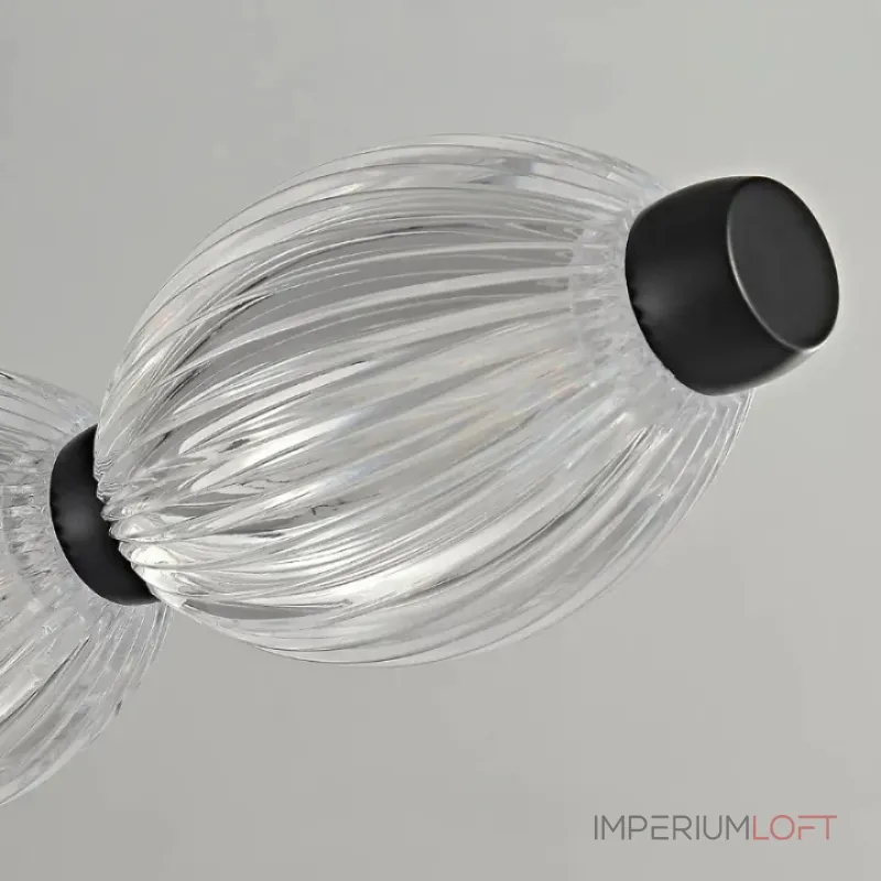 Серия реечных светильников с рельефными плафонами эллиптической формы CARA ELLIPSE LONG L126 Black