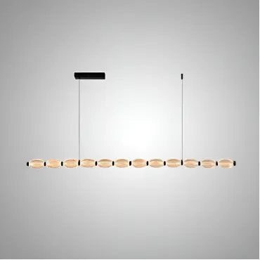 Реечный, рядный светильник CARA ELLIPSE LONG L105 Black