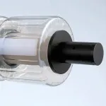 Серия реечных светильников с секциями цилиндров из стекла со спектральными переливами и внутренними рассеивателями из мрамора EVERIN LONG L110 от ImperiumLoft