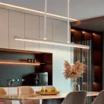 Подвесной реечный светильник с цилиндрическим корпусом на ременном подвесе BAMBI L100 от ImperiumLoft