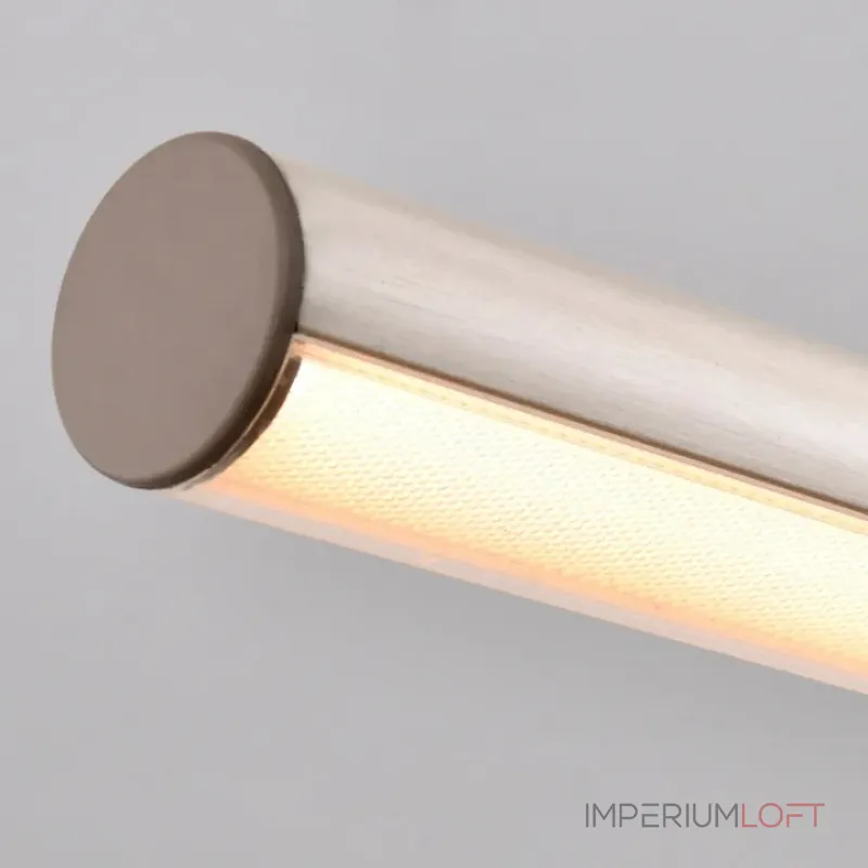 Подвесной реечный светильник с цилиндрическим корпусом на ременном подвесе BAMBI L100 от ImperiumLoft