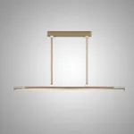 Подвесной реечный светильник с цилиндрическим корпусом на ременном подвесе BAMBI L120 от ImperiumLoft