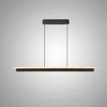 Линейный подвесной светильник с группой направленных точечных источников и плоским рассеивателем с радиусными краями FINBAR L128 от ImperiumLoft