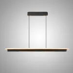 Линейный подвесной светильник с группой направленных точечных источников и плоским рассеивателем с радиусными краями FINBAR L158 от ImperiumLoft