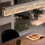 Реечный светодиодный светильник с прямоугольным акриловым плафоном с текстурой «капель» JESPER L147 от ImperiumLoft