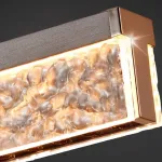 Реечный светодиодный светильник с прямоугольным акриловым плафоном с текстурой «капель» JESPER L147 от ImperiumLoft