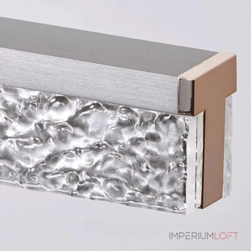 Реечный светодиодный светильник с прямоугольным акриловым плафоном с текстурой «капель» JESPER L147 от ImperiumLoft