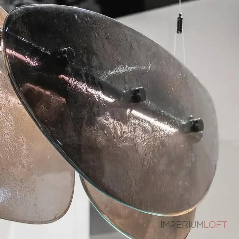 Серия светодиодных реечных светильников с двунаправленным светом и рассеивателями неправильной формы из дымчатого стекла ABEND L120 от ImperiumLoft