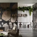 Серия светодиодных реечных светильников с двунаправленным светом и рассеивателями неправильной формы из дымчатого стекла ABEND L120 от ImperiumLoft