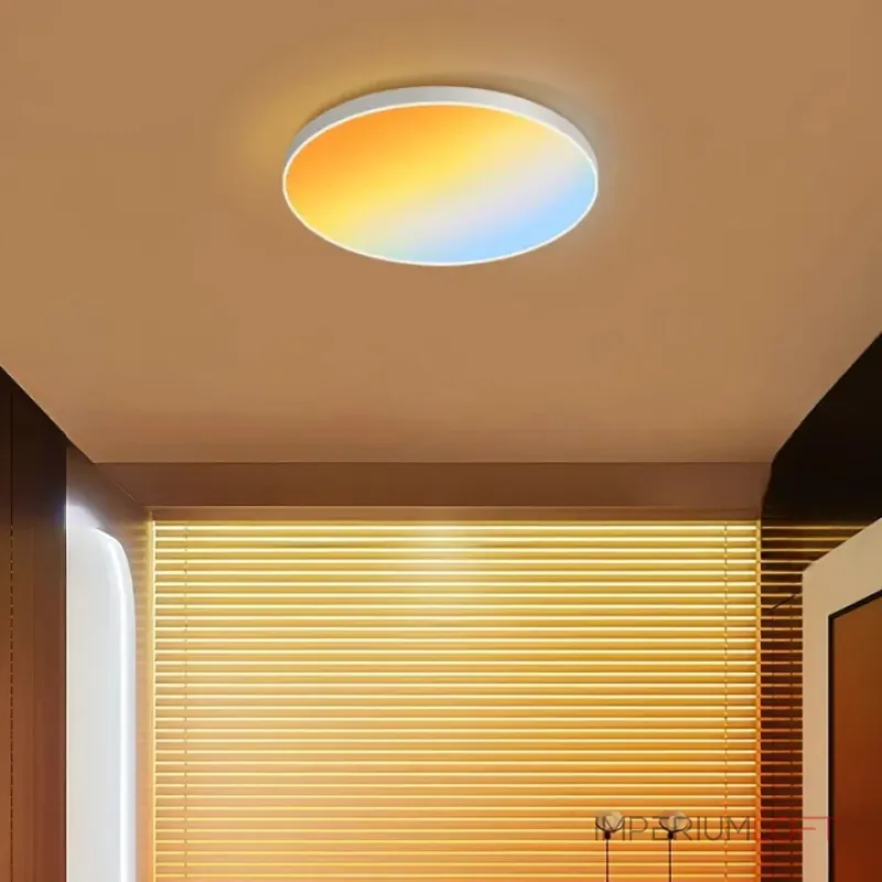 Плоский потолочный светильник с функцией имитации рассвета, заката, голубого неба и других эффектов DISC SUNSET D53 без бокового рассеивателя от ImperiumLoft