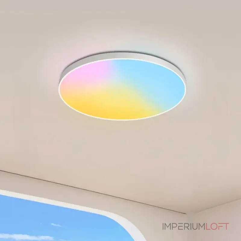 Плоский потолочный светильник с функцией имитации рассвета, заката, голубого неба и других эффектов DISC SUNSET D53 без бокового рассеивателя от ImperiumLoft