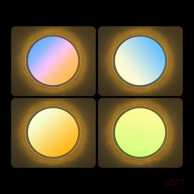 Плоский потолочный светильник с функцией имитации рассвета, заката, голубого неба и других эффектов DISC SUNSET D53 без бокового рассеивателя от ImperiumLoft