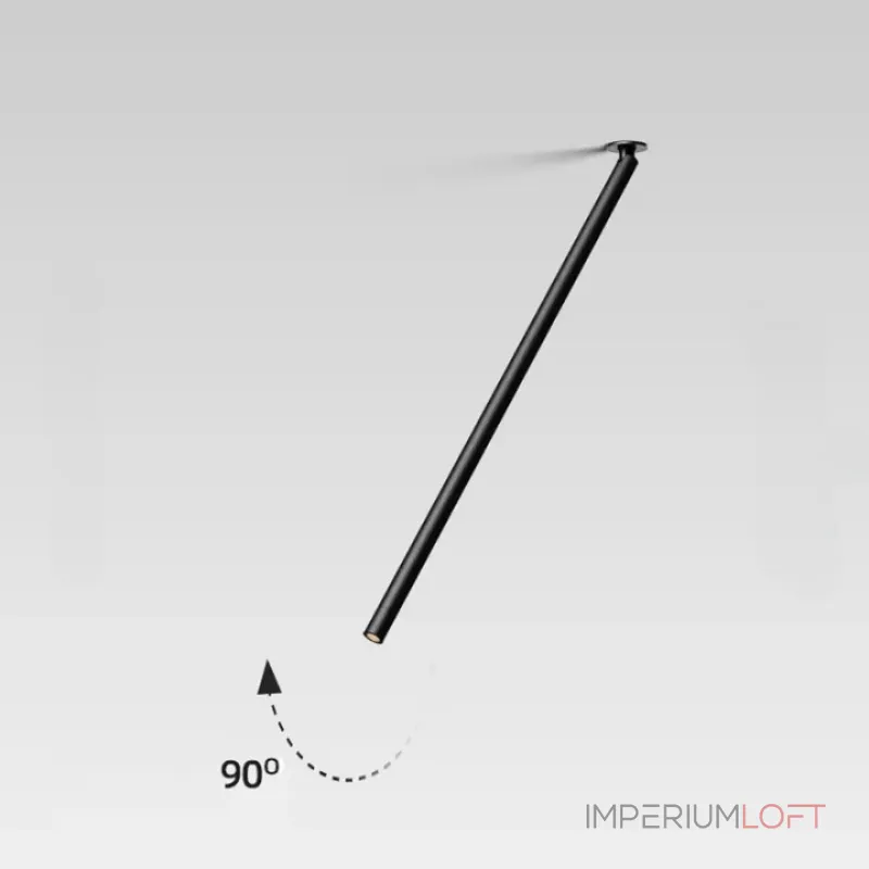 Серия встраиваемых точечных светильников с удлиненным туннельным корпусом с функцией регулировки угла наклона FERD Black H410 3500K от ImperiumLoft